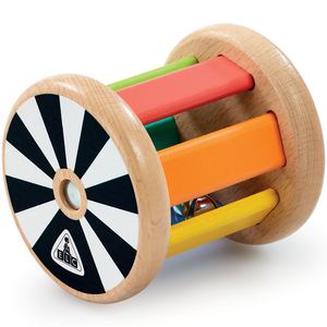 Early Learning Centre Wooden Jingle and Roll Activity Rattle 