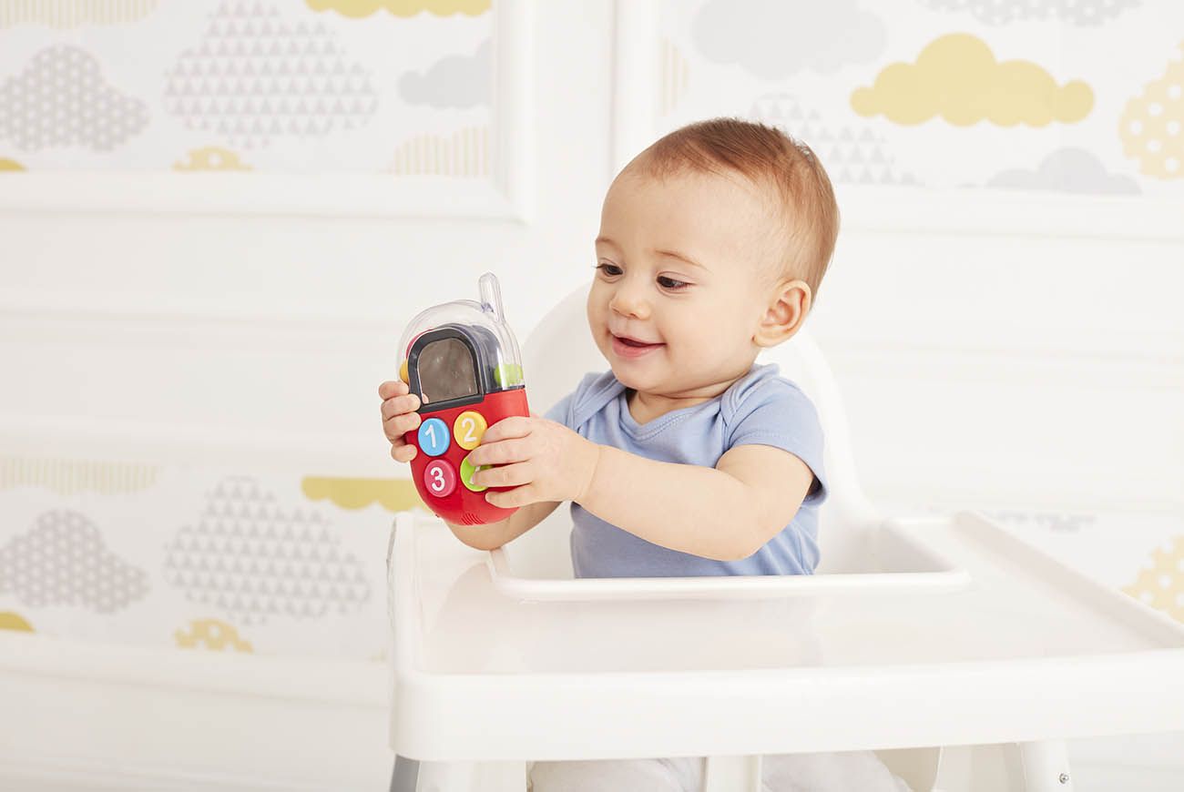 Social skill toy being played with by baby.